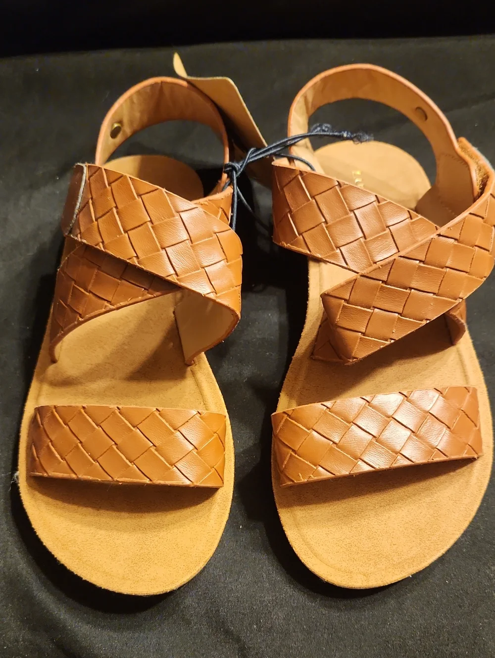 Lucky Brand Cognac Leather Sandals